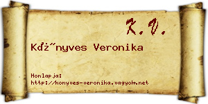 Könyves Veronika névjegykártya